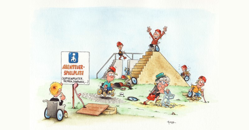Cartoon Abenteuerspielplatz von Phil Hubbe