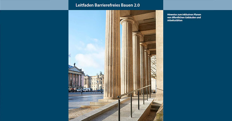 Titelbild der Broschüre Leitfaden Barrierefreies Bauen 2.0